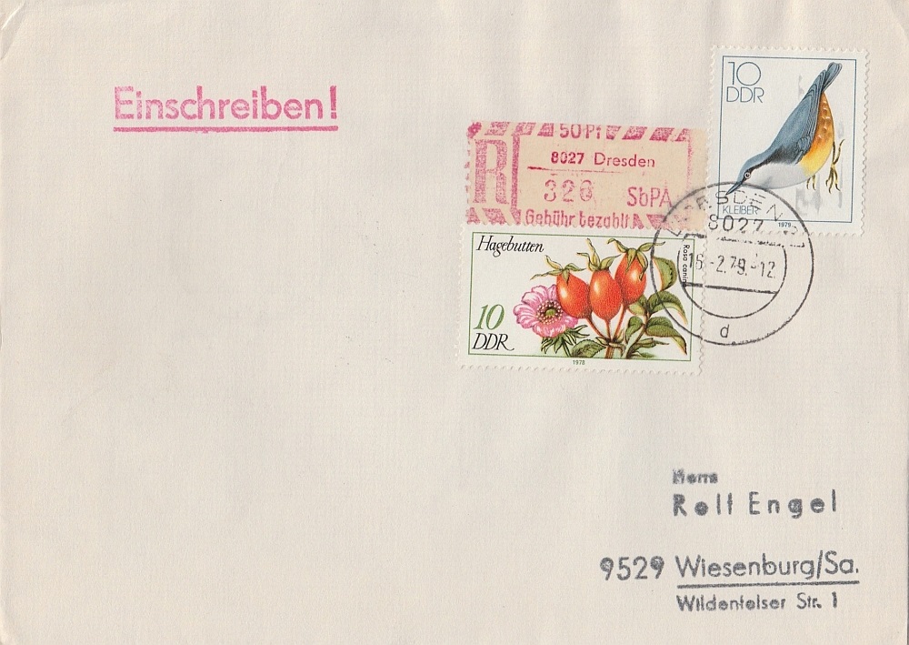 Brief mit 8027 A 
